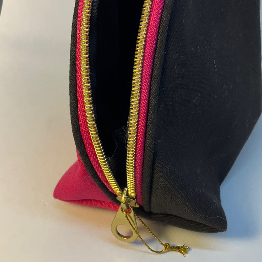 Hello Gorgeous Hot Pink Cosmetic Bag With Gold Accents View 4